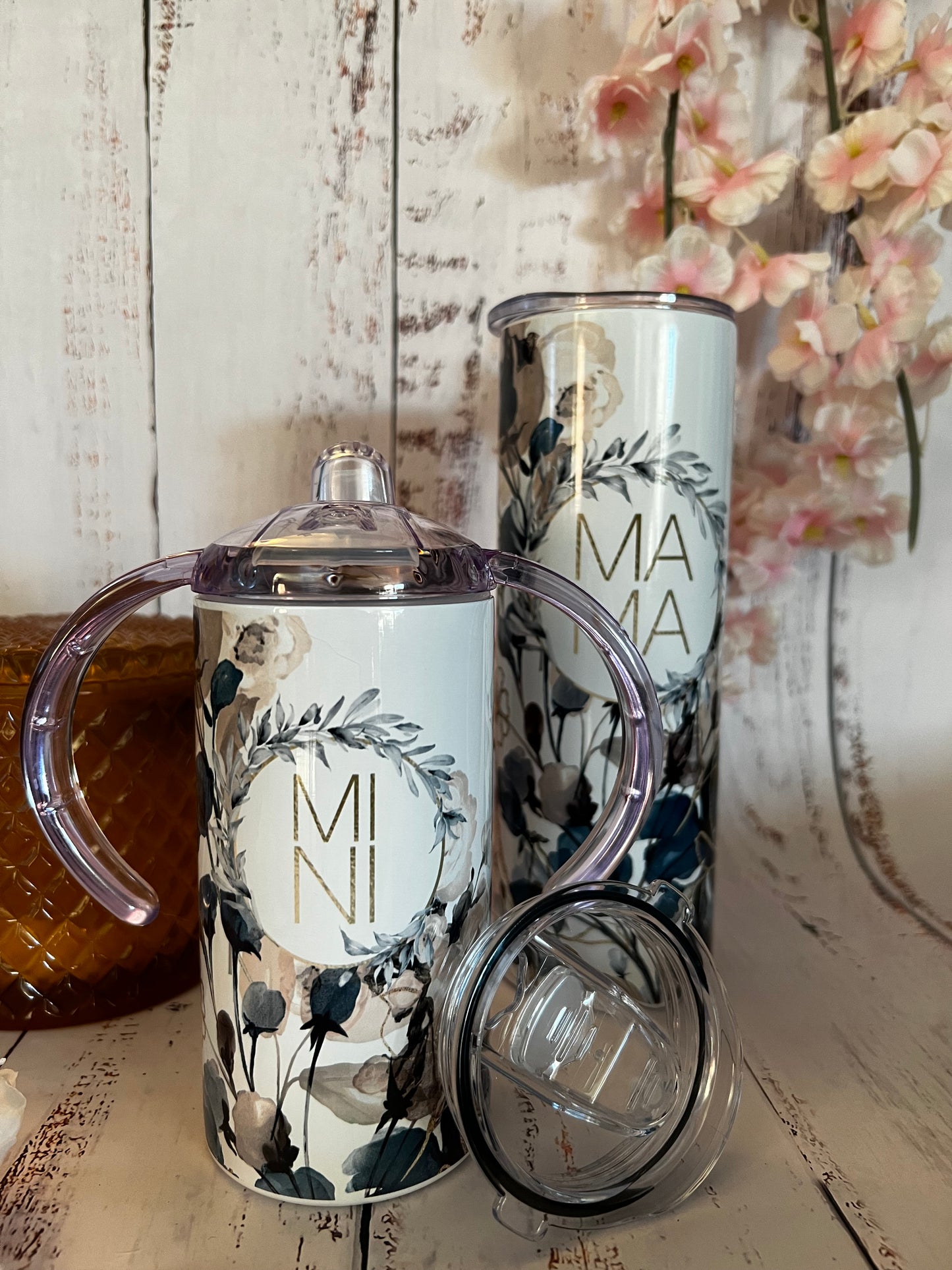 Mama & Mini 20 oz Tumbler and 12 oz Sippy Cup-to-Tumbler Set