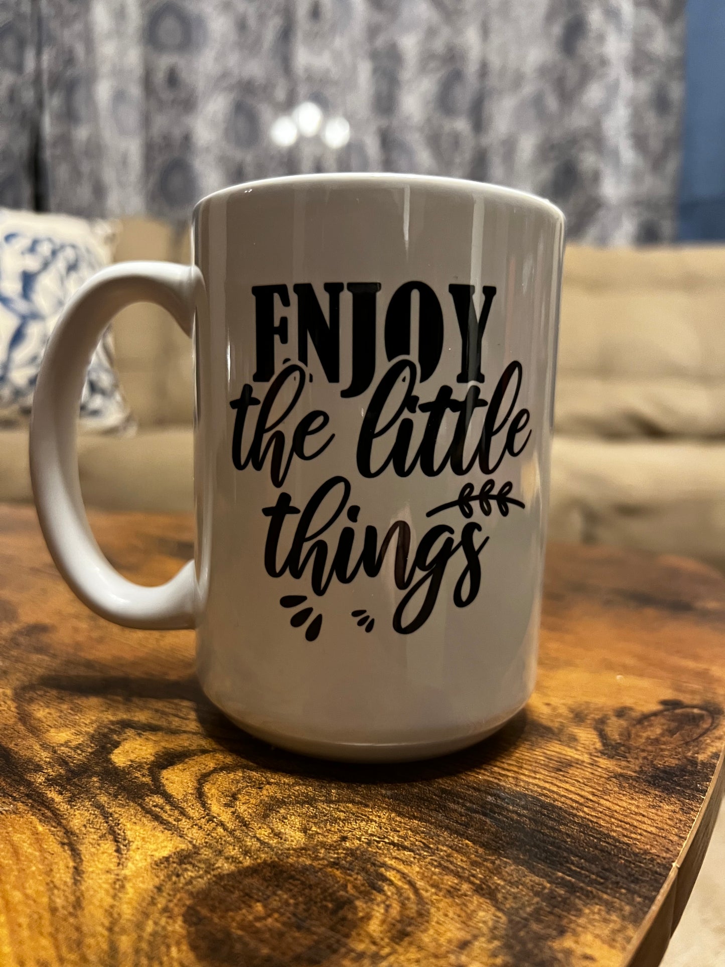 Enjoy the Little Things 15 oz Ceramic Coffee Mug