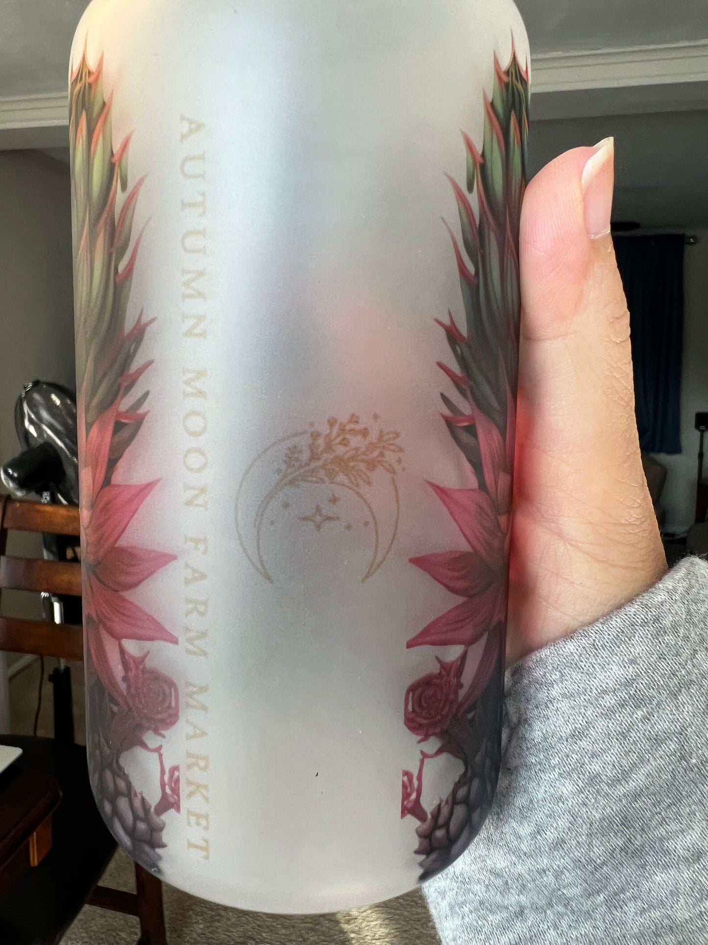 Special Order 16 oz Succulents Glass Can with Logo